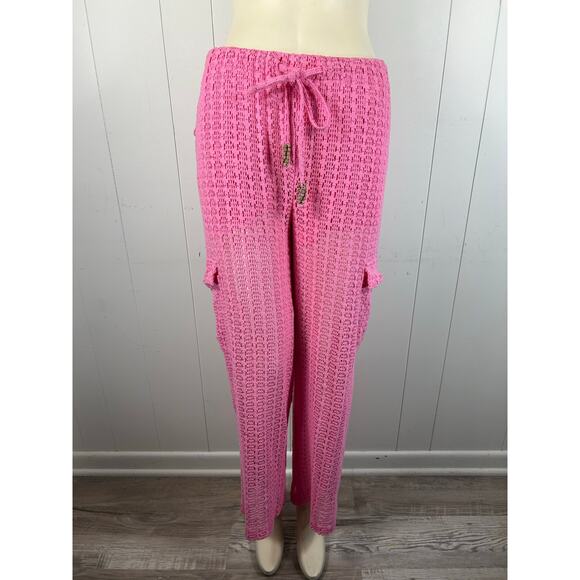 Surf Gypsy Hot Pink Crochet Cargos in Size M - Picture 3 of 8